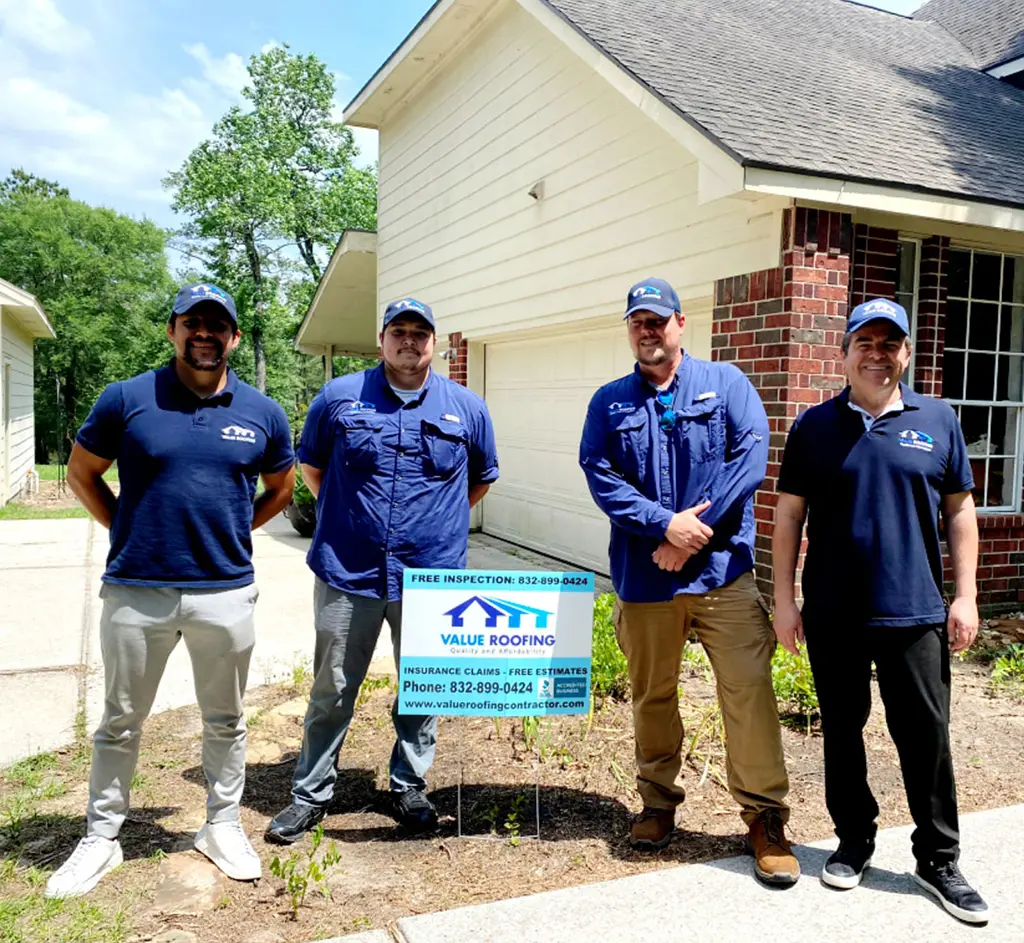 The Value Roofing Contractor team, including a skilled project manager and dedicated staff, collaborating to deliver exceptional roofing solutions.